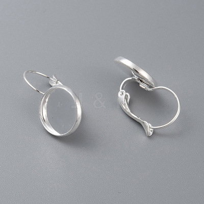 304 Stainless Steel Leverback Earring Settings STAS-F191-03S-8mm-1