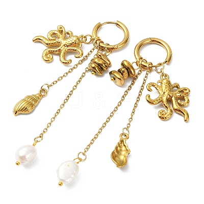 304 Stainless Steel Dangle Earrings EJEW-JE07104-01-1