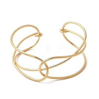 304 Stainless Steel Cuff Bangles for Women BJEW-Z150-01G-03-1