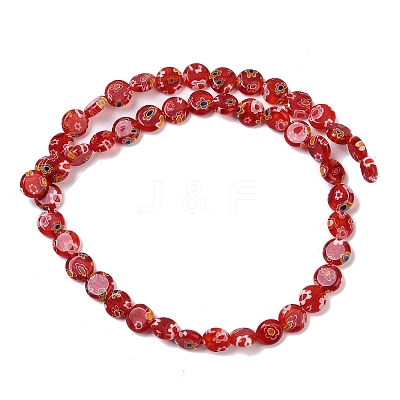 Handmade Millefiori Lampwork Beads Strands LAMP-G166-17A-05-1