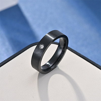 Stainless Steel with Rhinestone Finger Rings FS-WGB751E-17-1