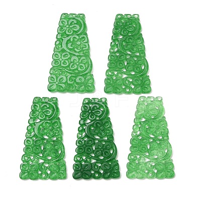 Dyed Natural Quartz Carved Pendants GG-CBA0022-14A-1