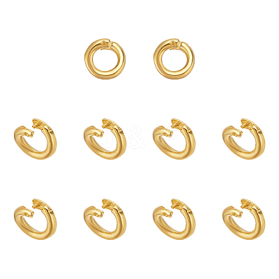 10Pcs 925 Sterling Silver Locking Jump Rings STER-PH0002-90-1