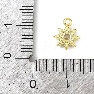 Brass Pave Clear Cubic Zirconia Pendants LS-KK-L238-12G-1