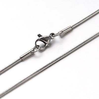 Tarnish Resistant 304 Stainless Steel Snake Chains Necklaces NJEW-O058-22P-1