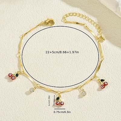 Bohemian Style Brass Pendant Anklet for Women BO4646-1