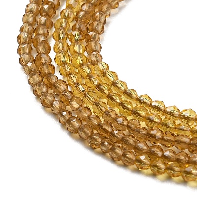 Transparent Gradient Color Glass Beads Strands GLAA-H021-01A-36-1