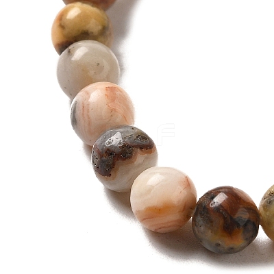 Natural Crazy Lace Agate Round Bead Strands X-G-M272-03-6mm-1