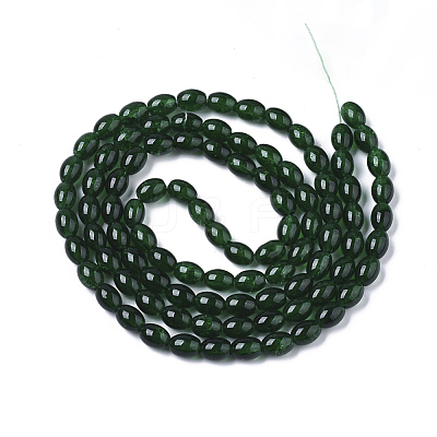 Transparent Crackle Glass Beads Strands X-DGLA-S085-6x8-19-1