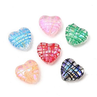 Transparent Glass Enamel Beads GLAA-S388-01-1