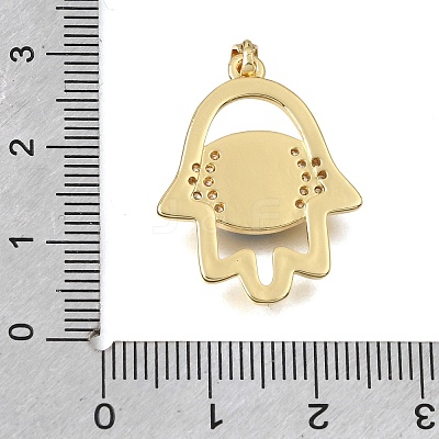 Brass Micro Pave Clear Cubic Zirconia Pendants KK-C263-22C-G-1