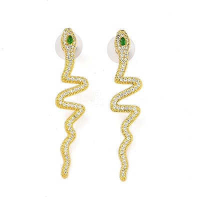 Alloy Rhinestone Stud Earrings EJEW-R021-02G-1