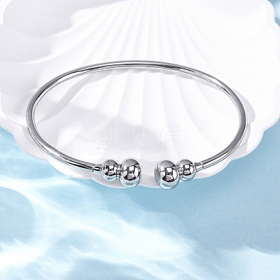 304 Stainless Steel Cuff Bangles BJEW-P310-08P-1