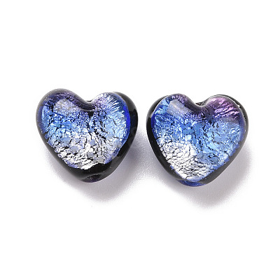 Handmade Silver Foil Lampwork Beads FOIL-G029-01B-1