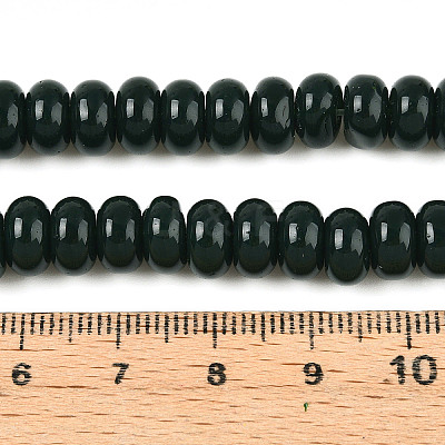 Opaque Spray Painted Glass Beads GLAA-ZX008-8mm-18X-1