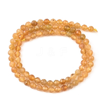 Natural Yellow Tourmaline Beads Strands G-Z106-A08-5mm-1
