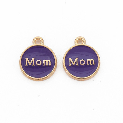 Mother's Day Alloy Enamel Charms ENAM-T016-11H-RS-1
