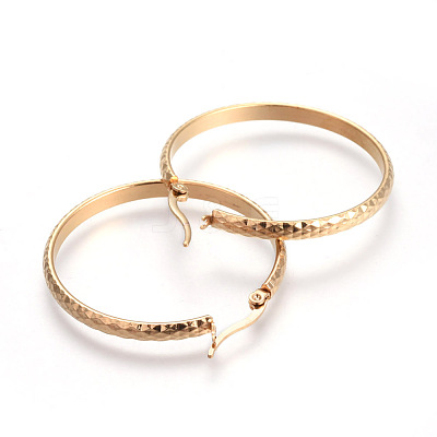 201 Stainless Steel Big Hoop Earrings EJEW-A054-49G-1
