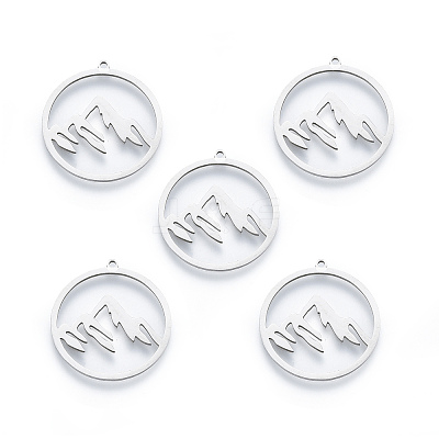 Non-Tarnish 304 Stainless Steel Pendants A-STAS-N090-LA911-1-1