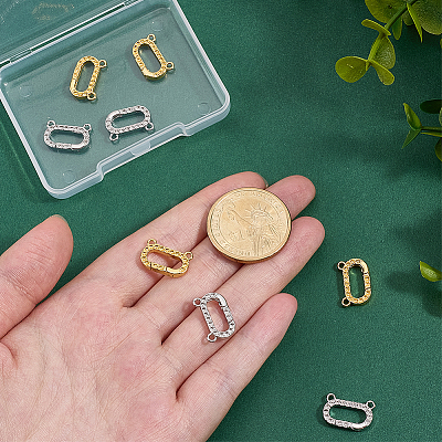 8Pcs 2 Colors Brass Spring Gate Rings KK-PH0014-46-1