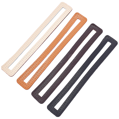 4Pcs 4 Colors Leather Frame for Bag Zipper Side Pocket Making DIY-WR0001-78-1