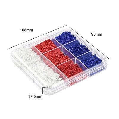 2220Pcs 9 Style Glass Seed Beads SEED-YW0001-28-1