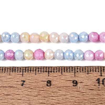 Anti-Tarnish Electroplate Glass Beads Strands EGLA-N027-02A-07-1