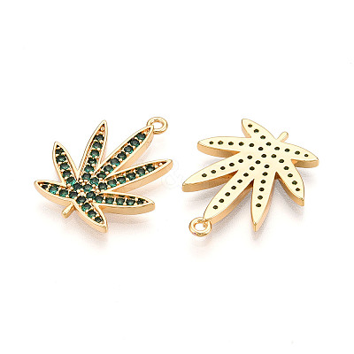 Brass Micro Pave Cubic Zirconia Pendants KK-N262-109C-G-1