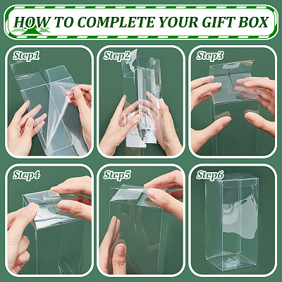 Foldable Transparent PVC Boxes CON-WH0068-28-1
