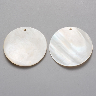 Natural Freshwater Shell Pendants X-SHEL-R021-01-1