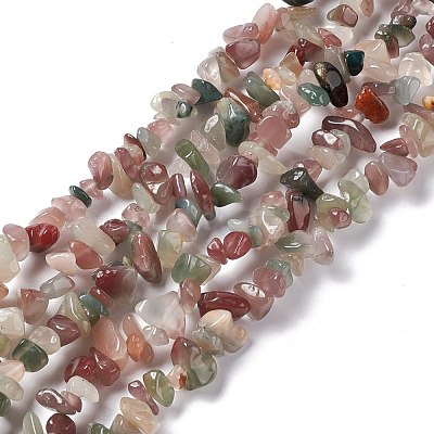 Natural Agate Chip Beads Strands G-G905-04-1