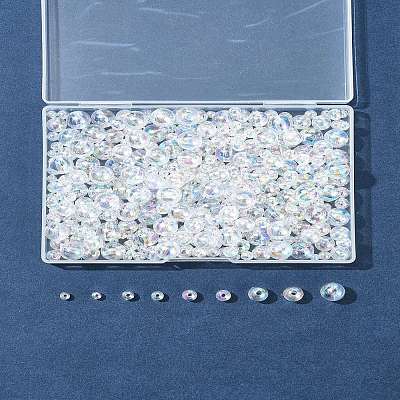 350Pcs 5 Styles Transparent Acrylic Beads MACR-FS0001-91-1