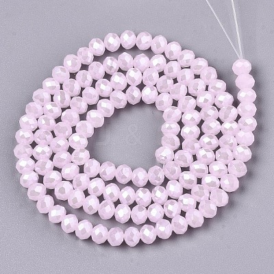 Electroplate Glass Beads Strands X-EGLA-A034-J8mm-A09-1