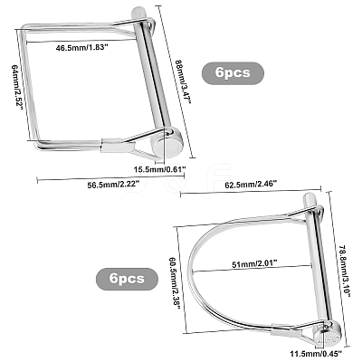 Carbon Steel Wire Lock Pins FIND-UN0001-05P-1