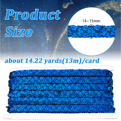 13M Polyester Paillette Elastic Beads OCOR-WH0079-169A-1