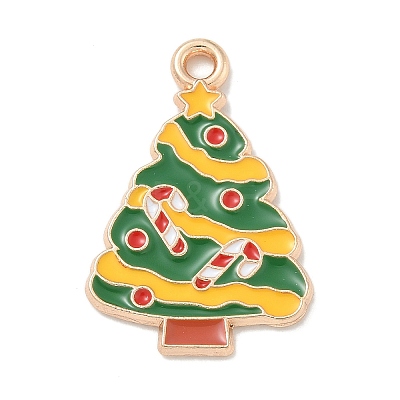 Christmas Alloy Enamel Pendants ENAM-K074-01G-13-1