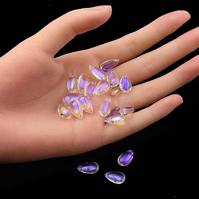 Transparent Glass Charms GLAA-YW0003-03-1