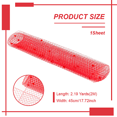 Deco Mesh Ribbons SRIB-WH0011-179B-03-1