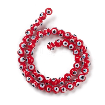 Handmade Evil Eye Lampwork Bead Strands LAMP-M015-02A-1