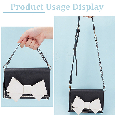 2Pcs Aluminum Curb Chain Bag Shoulder Straps FIND-PH0018-55B-1