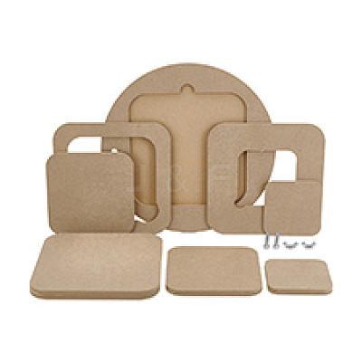 Medium Density Fiberboard (MDF) Portable Clay Wedging Board with Built AJEW-PH0006-65B-1