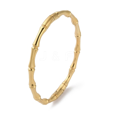Rack Plating Brass Bamboo Stick Hinged Bangles BJEW-M039-06G-1