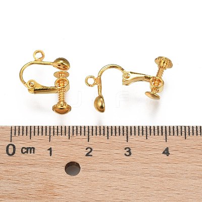 Brass Screw-Back Earring with Loop X-EC143-M-1