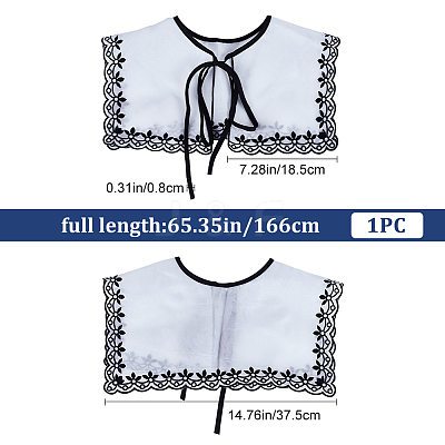 1Pc Detachable Organza Collars AJEW-GF0007-70-1