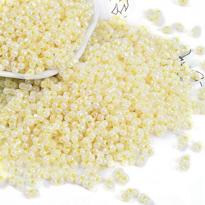 Opaque Colours Luster Glass Seed Beads SEED-K010-04H-1