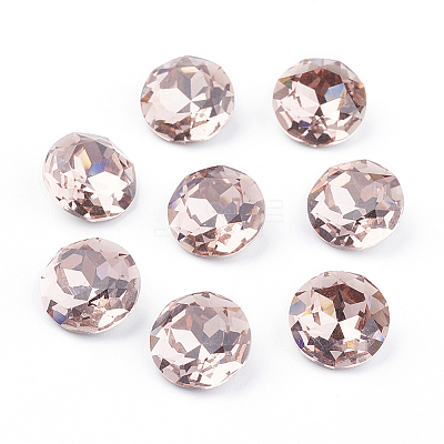Pointed Back & Back Plated K9 Glass Rhinestone Cabochons RGLA-J012-10mm-319-1