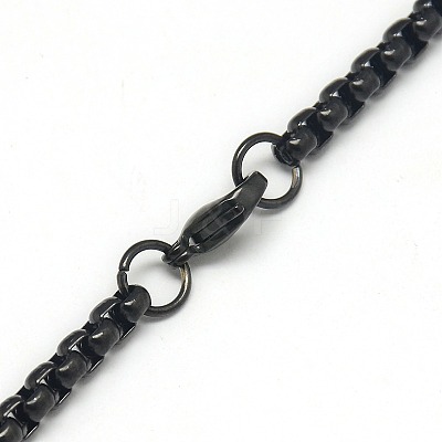 Trendy Men's 201 Stainless Steel Box Chain Necklaces NJEW-L043B-46B-1