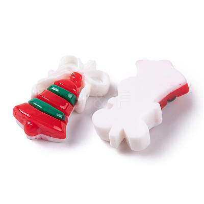 Christmas Decorations Theme Opaque Resin Decoden Cabochons RESI-Z026-01G-1