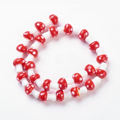 Autumn Theme Handmade Lampwork Beads Strands X-LAMP-Q001-9-1