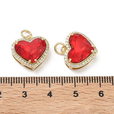 Brass Micro Pave Cubic Zirconia Pendants KK-C252-02C-G-1